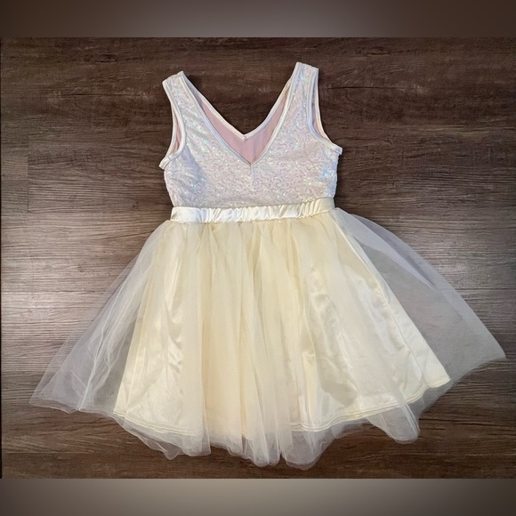 Weissman Dance/Lyrical Costume Dress – Child LC Cream With Sequins C39 - Picture 2 of 7